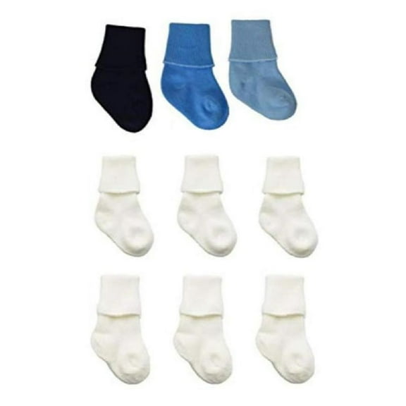 Sierra Socks Newborn Baby Boy Cotton Turn Cuff Bootie 9 Pair Pack U78D