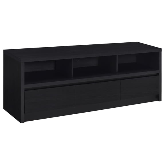 Coaster Rutland 59-inch 3-Drawer TV Stand Media Console, Black