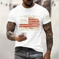 thumbnail image 2 of 250th Anniversary USA Shirts for Men Short Sleeve T-Shirts Casual USA Flag Print Pullover Independence Day Patriotic Tops 4th of July Celebration Party Crew Neck 1776-2026 Tees White M, 2 of 5