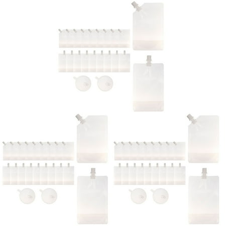 

HOMEMAXS 3 Sets of Plastic Beverage Bags Disposable Juice Bags Portable Juice Pouches Outdoor Water Flasks