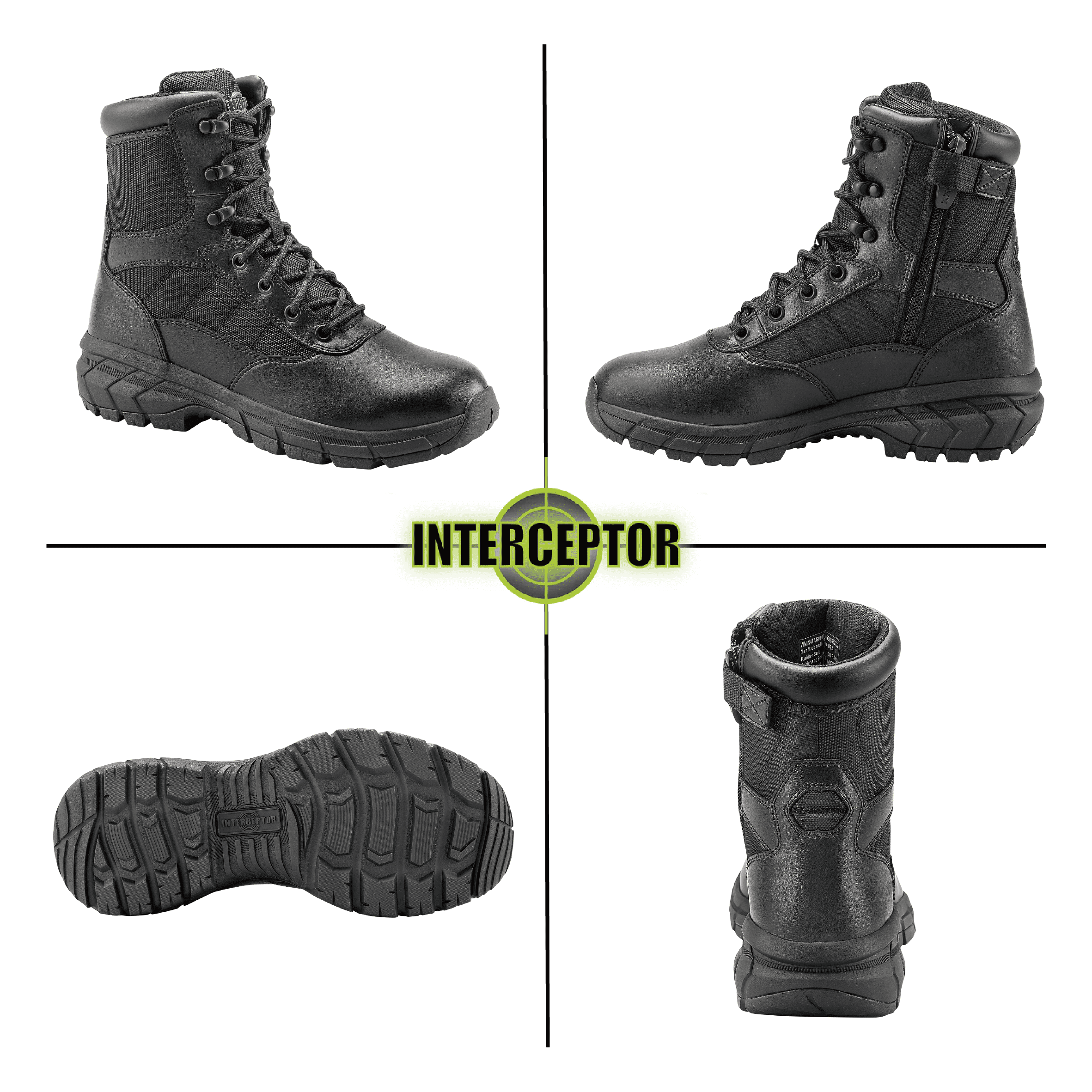 Interceptor Women's Buffer Zippered 8" Soft Toe Tactical Boots