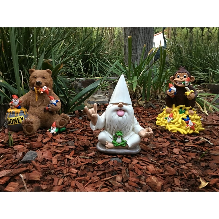 Rocker Gnome - George - with Zen Frog - This Garden Gnome