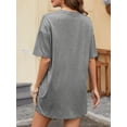 thumbnail image 4 of JYLFC Womens 2 Piece Sets Summer Outfits Lounge Set Oversized Tshirts Matching Biker Shorts,Gray XL, 4 of 7