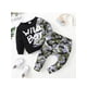 thumbnail image 4 of Ropa para bebés y niños pequeños, camiseta de manga larga, pantalones, trajes XBTCLXEBCO Negro, 3 años, 4 of 6