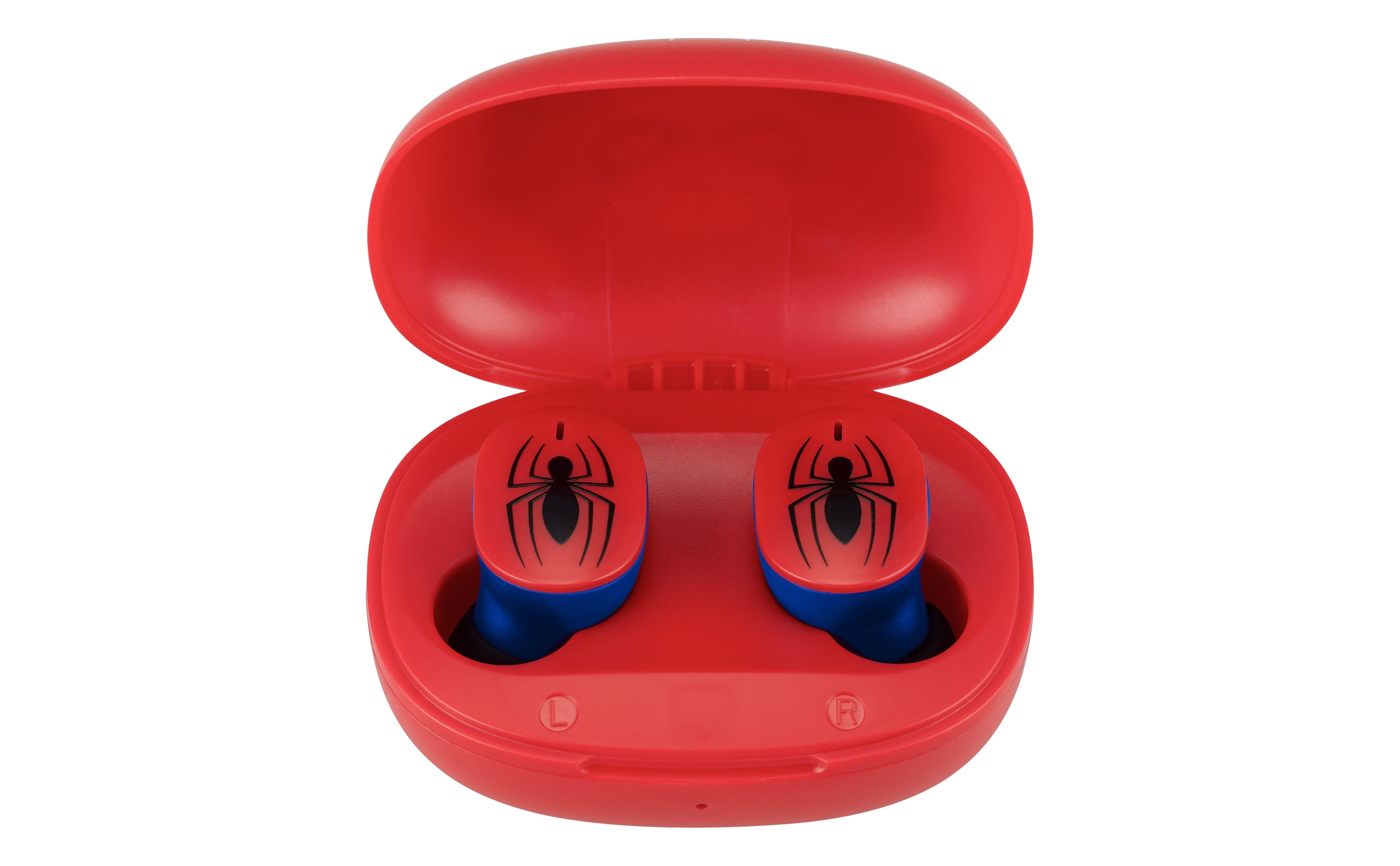 MarvelスパイダーマンホームカミングeKids Bluetoothヘッドフォンwith kid-friendlyセーフボリューム制限 : eKids Spiderman Wireless Earbuds with Microphone