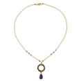 thumbnail image 2 of NOVICA Gold plated iolite and amethyst pendant necklace, 'Iris Rain', 2 of 7