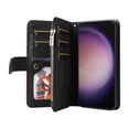 thumbnail image 6 of Allytechgroup Wallet Case for Samsung Galaxy S25 Ultra, with Zipper Pocket Multiple Cards Slots Flip Stand Shockproof Premium PU Leather Hand Wrist Phone Cover for Samsung Galaxy S25 Ultra, Black, 6 of 12