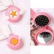 thumbnail image 1 of Packs Star Folding Travel Mirror Hair Brushes Portable Round Pocket Hair Brush Mini Hair Comb, 1 of 5