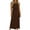 Coffee, variant on SOOMLON Going Out Dresses for Women Plus Size Crew Neck Sleeveless Ankle Length Dress A Line Tank Dress Boho Sundress