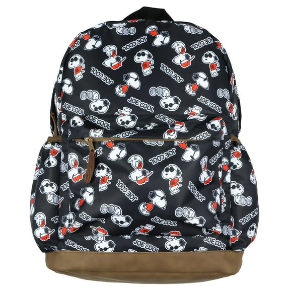 Peanuts Snoopy Backpack Joe Cool Allover Design Bookbag Travel Bag