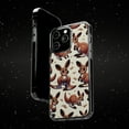 thumbnail image 6 of DistinctInk Hybrid (Acrylic / TPU) Clear Slim Fit Case for Apple iPhone 12 Pro (6.1" Screen) - "Jovial Kangaroo Play: A Cartoon Pattern", 6 of 8