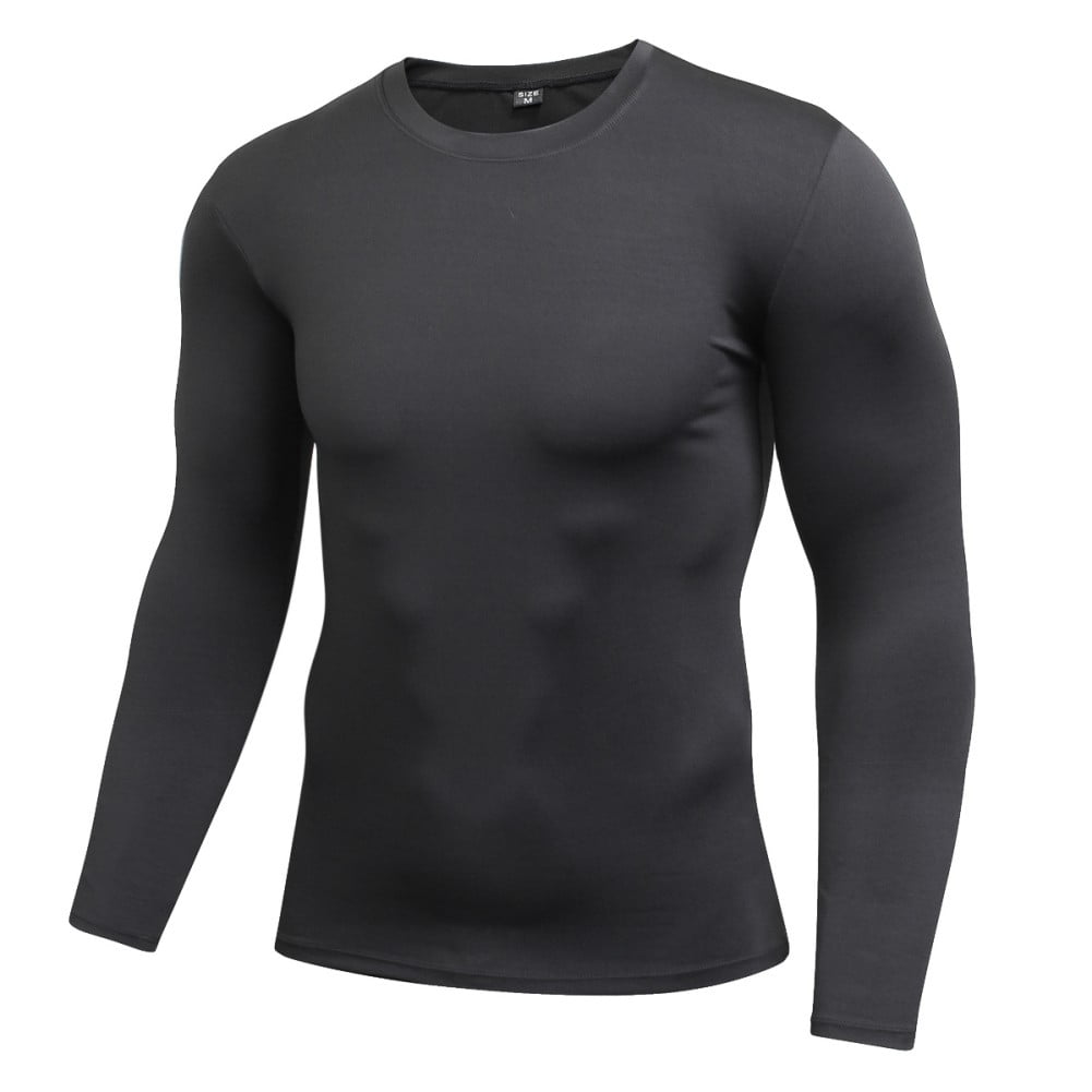 Men Short Sleeve T-shirt Sports Compression Tight Fitness Base Layer Gym Tops 