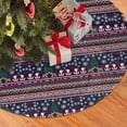 thumbnail image 3 of Christmas Tree Skirt 36" Knitted Christmas Deer Snow (3) Xmas Tree Skirts Mat for New Year Holiday Christmas Party Decorations, 3 of 5