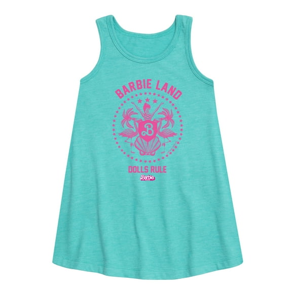 Barbie - Barbie Land Dolls Rule - Toddler & Youth Girls A-line Dress