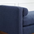 thumbnail image 4 of Triple Tree 53.5" Boucle Upholstered Entryway Bench, Navy, 4 of 6