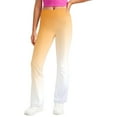 thumbnail image 6 of vokkrv Girl's Flare Leggings High Waisted Yoga Pants Bootcut Dance Casual Pants Activewear Kids Bell Bottoms Orange 6-7 Years, 6 of 7