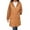 Yellow, variant on MELDVDIB Womens Quilted Puffer Coat with Fleece Sleeve Mid-Length Oversized Hooded Jacket with Pockets Comfy Warm Outerwear for Winter