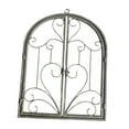 thumbnail image 2 of FashionCha Arched Window Wall Decor Metal Scroll Wall Decor Retro Farmhouse Rustic for Yard Imitation Rust Color, 2 of 9