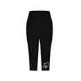 thumbnail image 5 of WULMLEO Womens Capris for Seniors Summer Capri Leggings Women Stretchy Workout Yoga Casual Vacation Beach Pants Black XL, 5 of 5