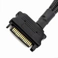 thumbnail image 4 of 4 Port 12V Fan Power Adapter Cable, 15 Pin SATA to 4 x 3/4 Pin Connector for PC Case Cooling System, 4 of 5