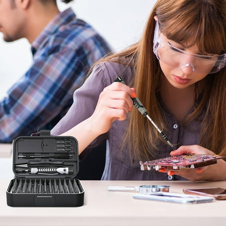 

kchsji 130 In 1Multifunctional Precision Screwdriver Set Computer PC Mobile Phone Equipment Repair Screw Driver Household Tools Black