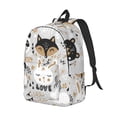 thumbnail image 2 of Daiia Funny Animals Series Vintage Canvas Backpack for Men and Women ,Hiking Backpack,Travel Laptop Bag for School,Large Capacity Backpack, 2 of 8