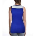thumbnail image 3 of SUMONA Women Round Neck Accent White Two Tone Casual Basic Ribbed Tank Top, 3 of 3