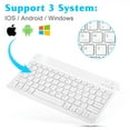 thumbnail image 3 of Rechargeable Bluetooth Keyboard and Mouse Combo Ultra Slim Full-Size Keyboard and Ergonomic Mouse for Samsung Galaxy S21+ 5G and All Bluetooth Enabled Mac/Tablet/iPad/PC/Laptop - Pure White, 3 of 8