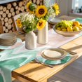thumbnail image 4 of Green Coastal Beach Round 13 Inch Placemats Set of 8, Modern Oil Painting Nautical HeatResistant Non Slip Place Mats for Dining Table, Wipeable Braided Kitchen Table Mats for Housewarming, 4 of 9