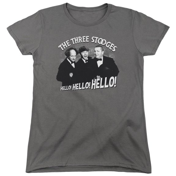 Three Stooges - Hello Again - Women's Short Sleeve Shirt - Small