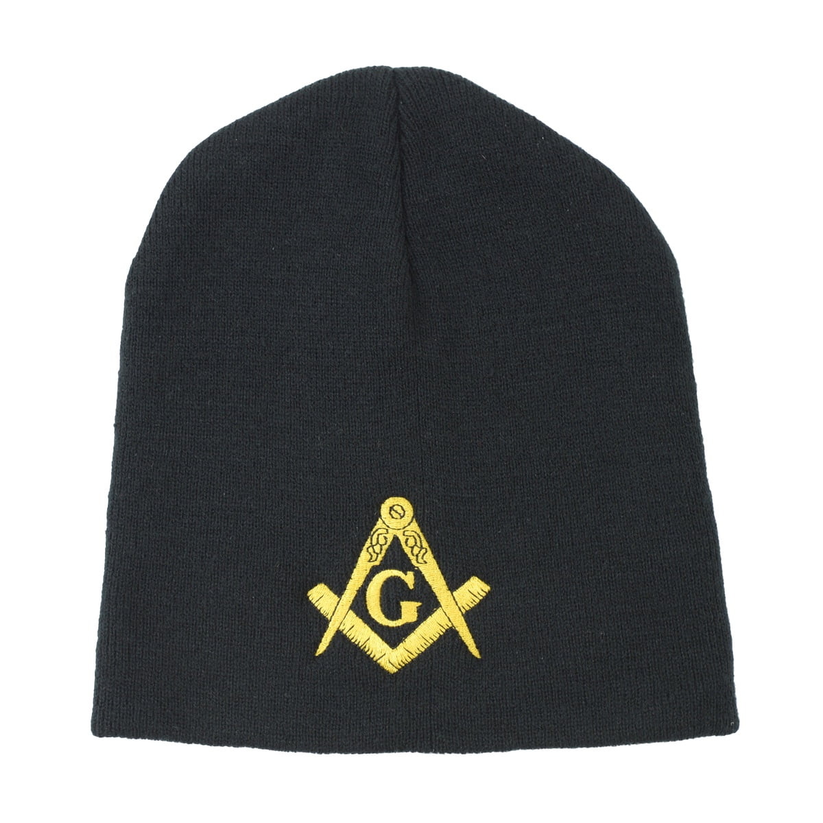 Black Masonic Winter Beanie Knit Hat 