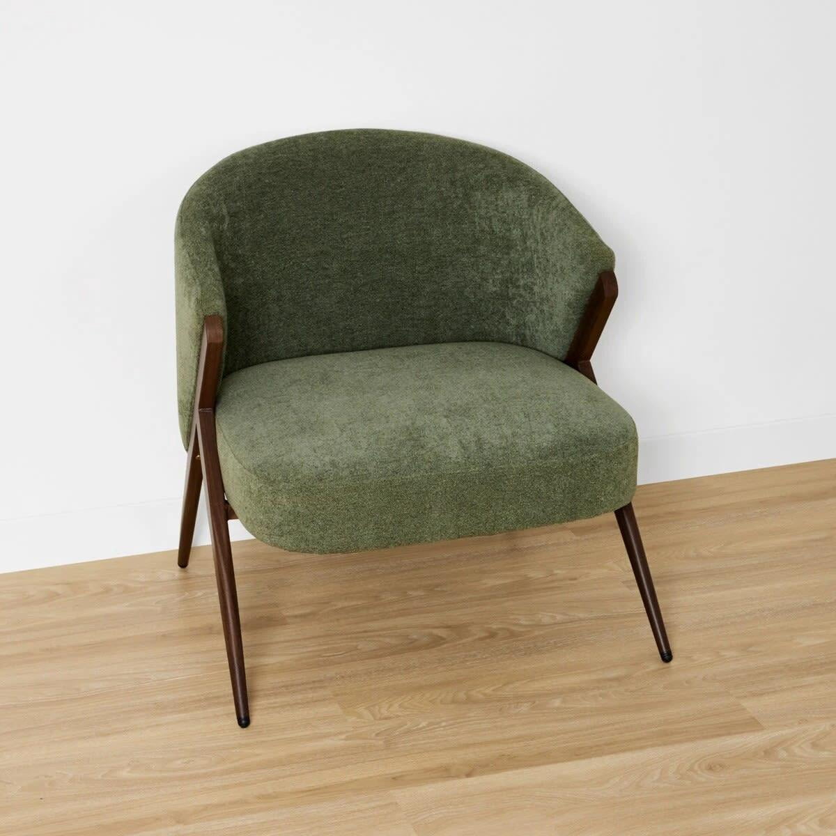 Anko Chenille Lounge Chair, Green