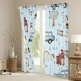 thumbnail image 3 of jejeloiu Kawaii Sheep Horse Curtains Pack of 2 (42x84 Each),Western Farnhouse Truck Curtains Blackout,Rustic Flower Sunflower Bedroom Curtains For Children,Super Cozy Room Decor, 3 of 6