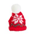thumbnail image 2 of Mini Santa Hat Small Christmas Knit Hats for Christmas Tree Top Xmas Ornaments Crafts Wine Bottle Holders Decor Festival Scene Decoration, 2.36 x 2.75 Inch, 2 of 6