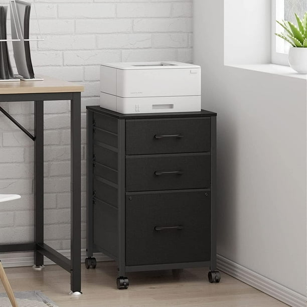 ZQRPCA 3 Drawer File for Home Office Small Rolling Filing