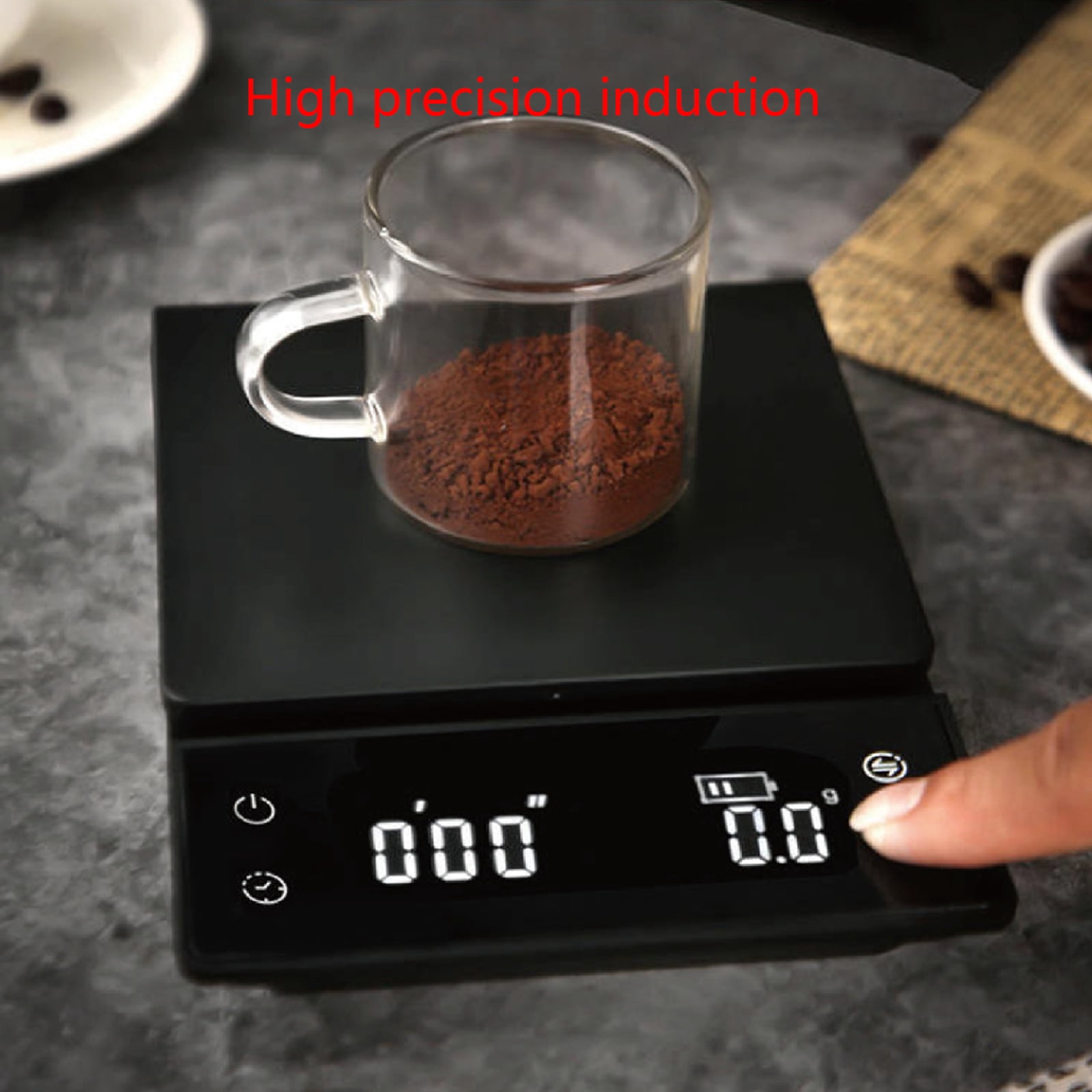 Hand Drip Coffee Scale Kitchen Food Weight Scale with Precision Sensors LED