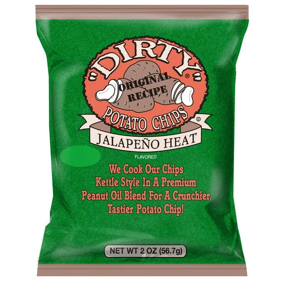 Dirty Kettle Chips Jalapeno Flavored 2 Oz (Pack of 5)