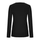 thumbnail image 4 of Pntutb Mujer Moda Casual Cuello En V Manga Larga Cómodo Color Sólido Tops Blusa Pntutb Pntutb-3852, 4 of 6