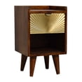 thumbnail image 2 of Nightstand for Bedroom Artisan Furniture Solid Wood Mini Manila Gold 1 Drawer Nightstand,Wooden Nightstand, 2 of 8
