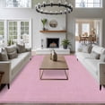 thumbnail image 4 of Pink Burlap Texture Large Area Rugs for Bedroom Living Room, Soft Non Slip Carpet Bedside Rug, Farmhouse Vintage Pink Rectangular Floor Cover Kitchen Accent Rug 8'x10' for Dining Room/Office, 4 of 9