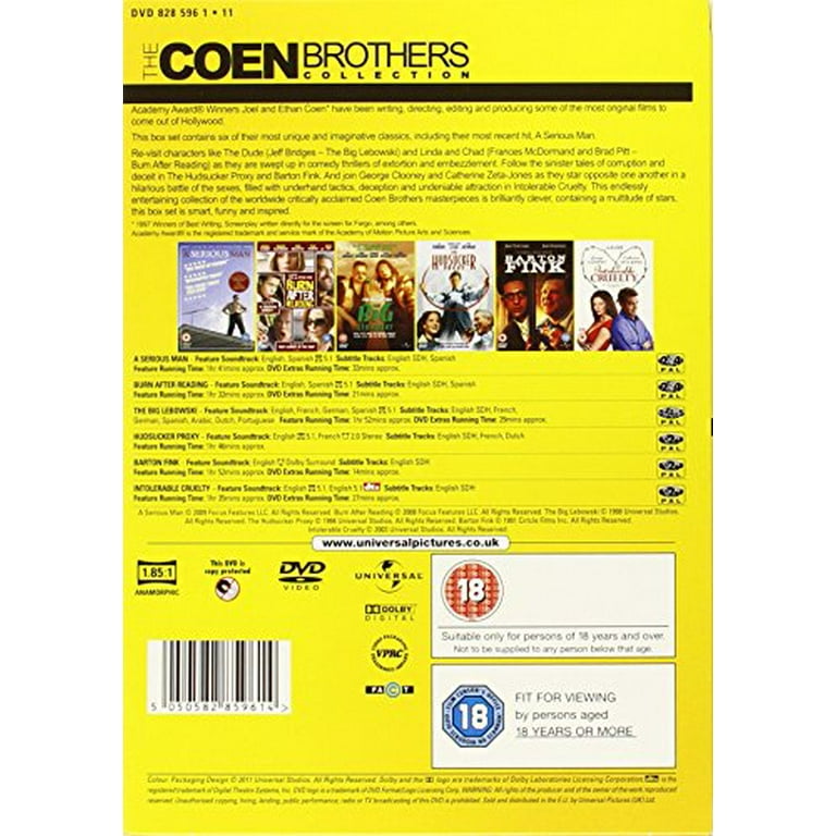 コーエン・ブラザーズ コレクション [DVD] The Coen Brothers Collection [DVD] - Walmart.com
