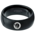 thumbnail image 2 of Tungsten Outer Space Ship Exploration Band Ring 8mm Men Women Comfort Fit Black Dome Polished, 2 of 4