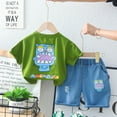 thumbnail image 2 of Boys' Set Summer Fashionable Children's Clothing Handsome Boys' Clothing Summer Baby Monster Short Sleeve Baby Two Piece Set, 2 of 3