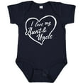 thumbnail image 3 of Inktastic I Love My Aunt and Uncle in White Chalk Heart Boys or Girls Baby Bodysuit, 3 of 5