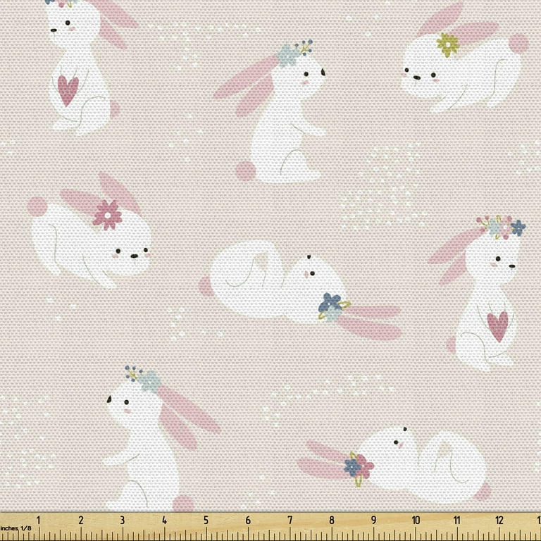 Baby fabric by the Yard ''Animals On A Sunny Meadow