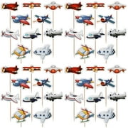 4 PCS Airplane Ornaments Cakes Event Party Decorations Baby Travel Size 1