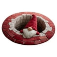 thumbnail image 1 of Christmas Decor Carpet Christmas 3D Rug Santa Quilted & Gnome Quilted Round Mat Christmas Optical Rugs Decorative Rugs With Depth Skeleton And Dog Pattern Christmas's Area Rug For Livi, 1 of 2