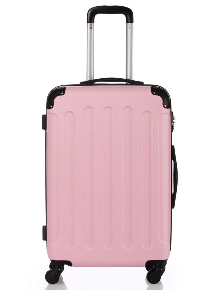 pink and grey suitcase