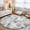 Gray, variant on Summer Washable Living Room Rugs 8'x10', Tropical Pineapple Hibiscus Palm Leaf Pink Green Washable Throw Large Area Rug Non-Slip Sturdy Edge Binding Carpet for Bedroom Dining Room Office