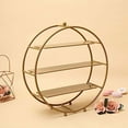 thumbnail image 6 of Balsa Circle 20.5" Round Metal 3 - Tier Wedding Pedestal Dessert Stand , Gold, 6 of 8